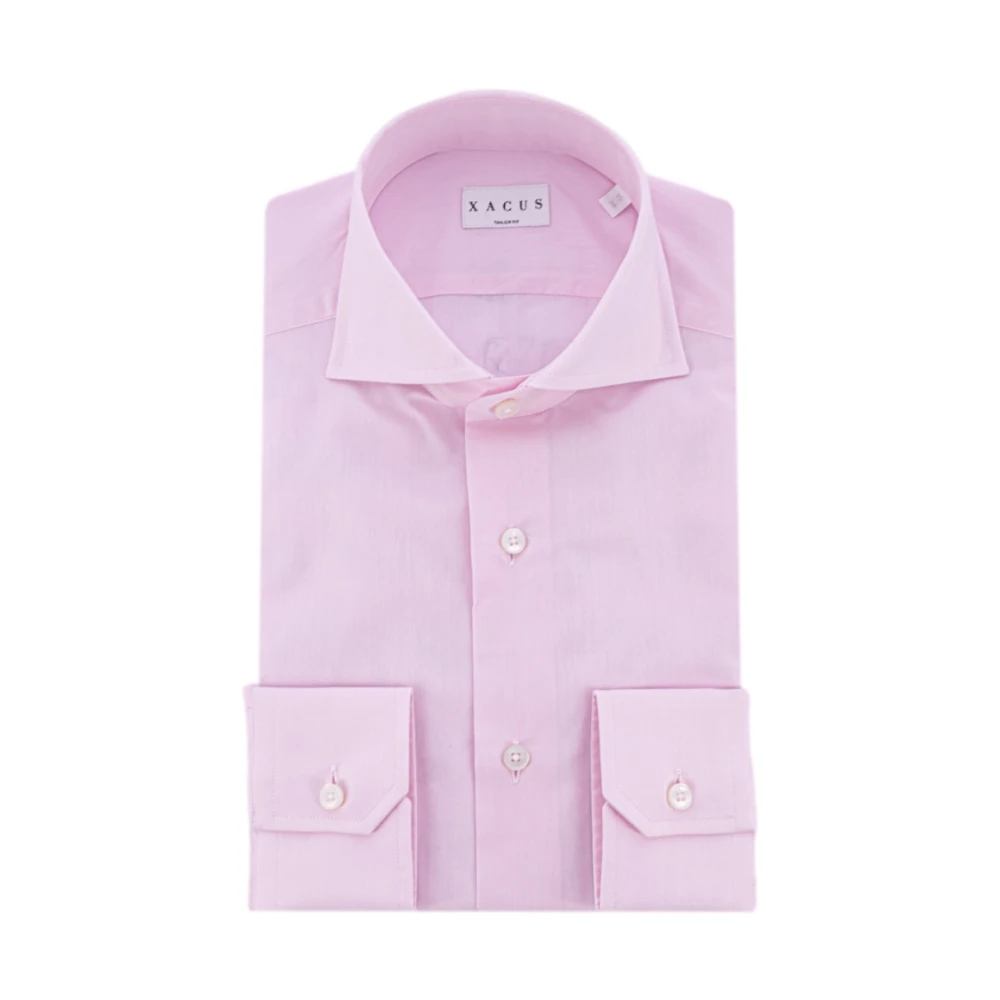 Xacus Roze Franse Kraag Katoenen Overhemd Pink Heren