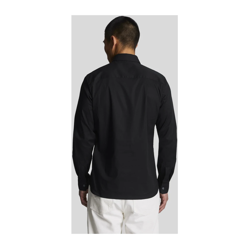 Lyle & Scott Slim Fit Poplin Overhemd Black Heren
