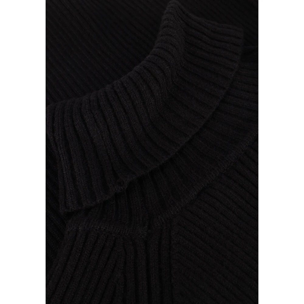 Minus Zwarte Gebreide Coltrui Black Dames