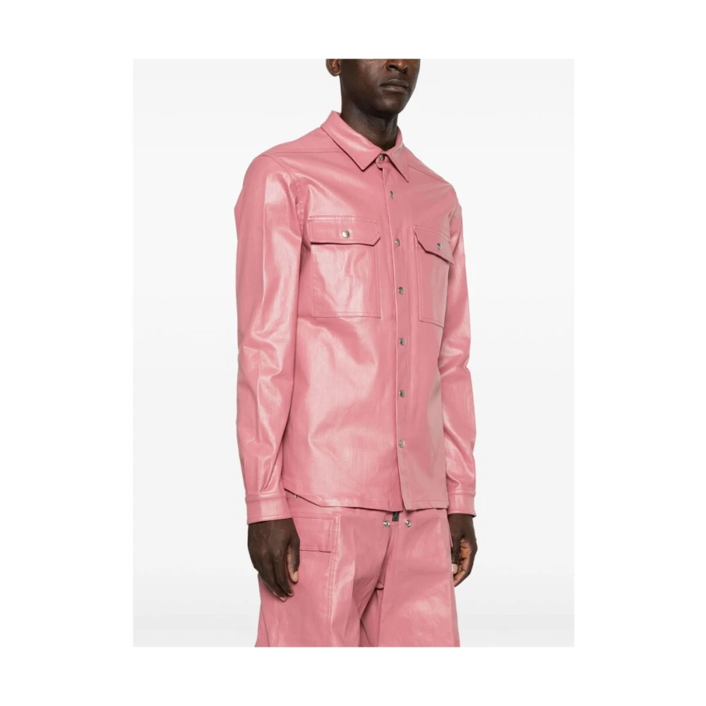 Rick Owens Denim Jas Pink Heren