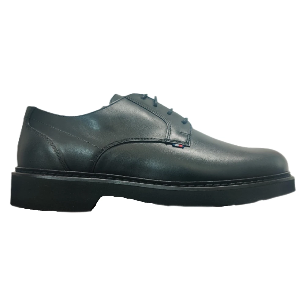Tommy Hilfiger Men's Black Ultra Lightweight Leather Derby Shoes