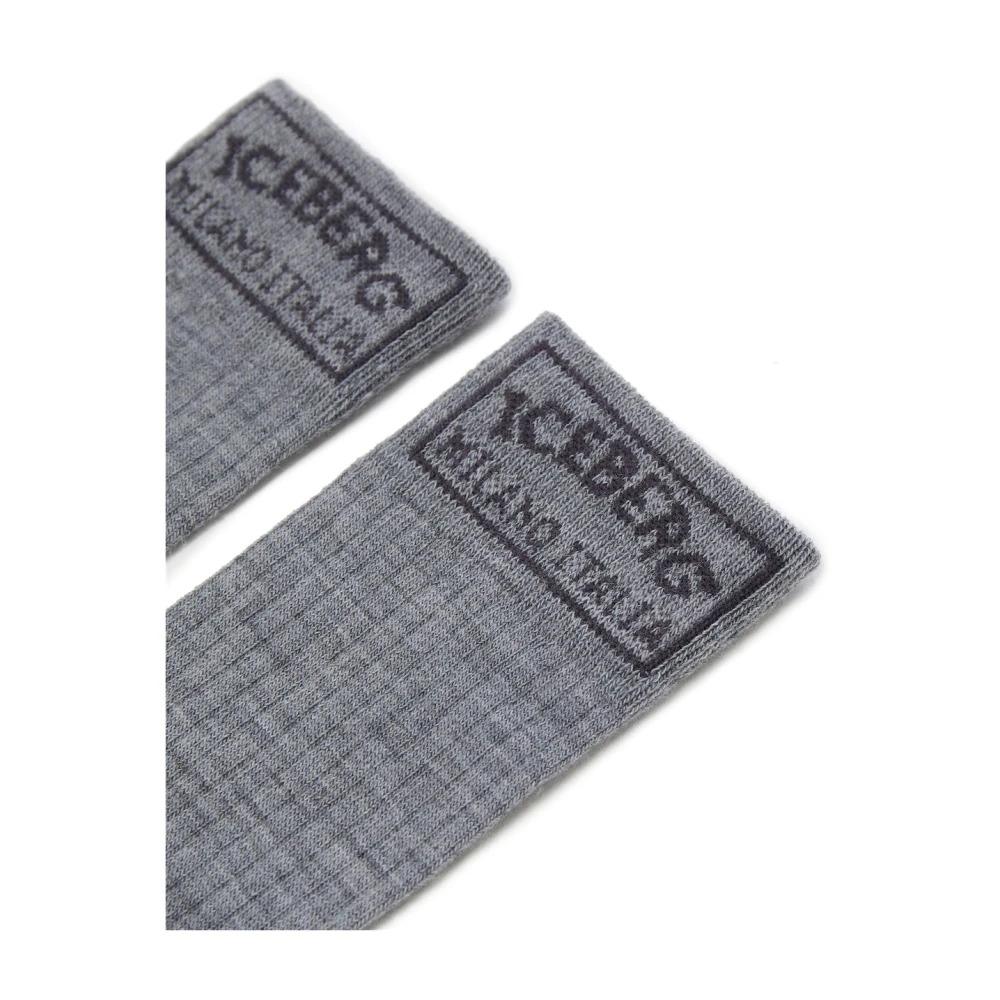 Iceberg Technische wollen sokken met logo Gray Dames
