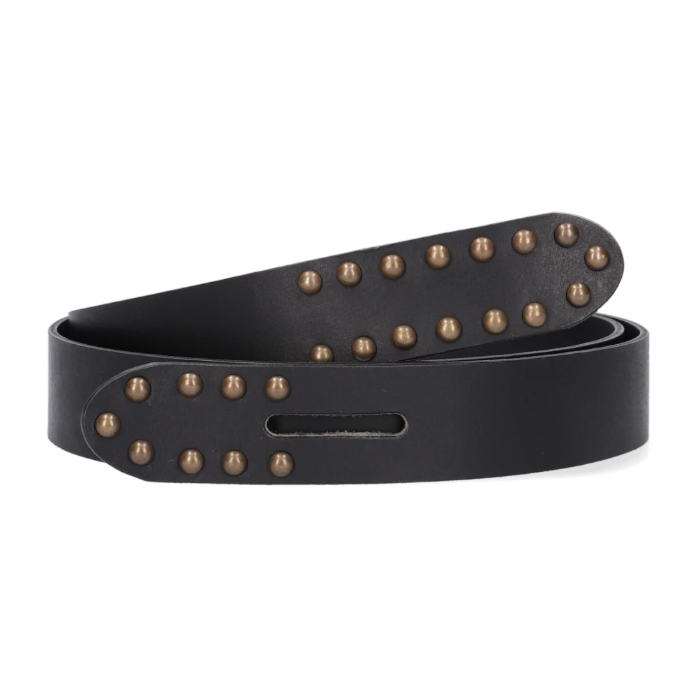Legend Zwarte Riem met Gouden Studs Black Dames