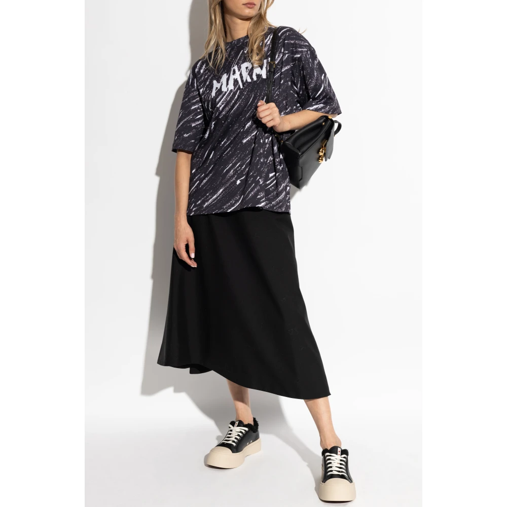 Marni Rok met decoratieve stiksels Black Dames