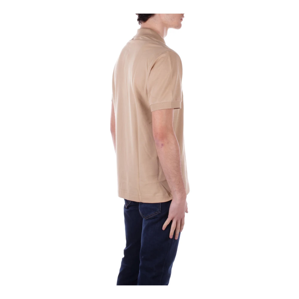 Lacoste Beige T-shirts en Polos met Front Logo Beige Heren