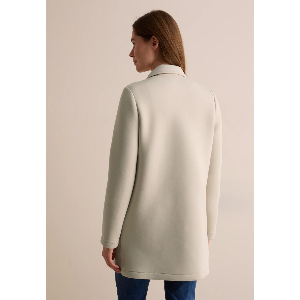 cecil Scuba Jas met Revers Kraag en Zakken Beige Dames