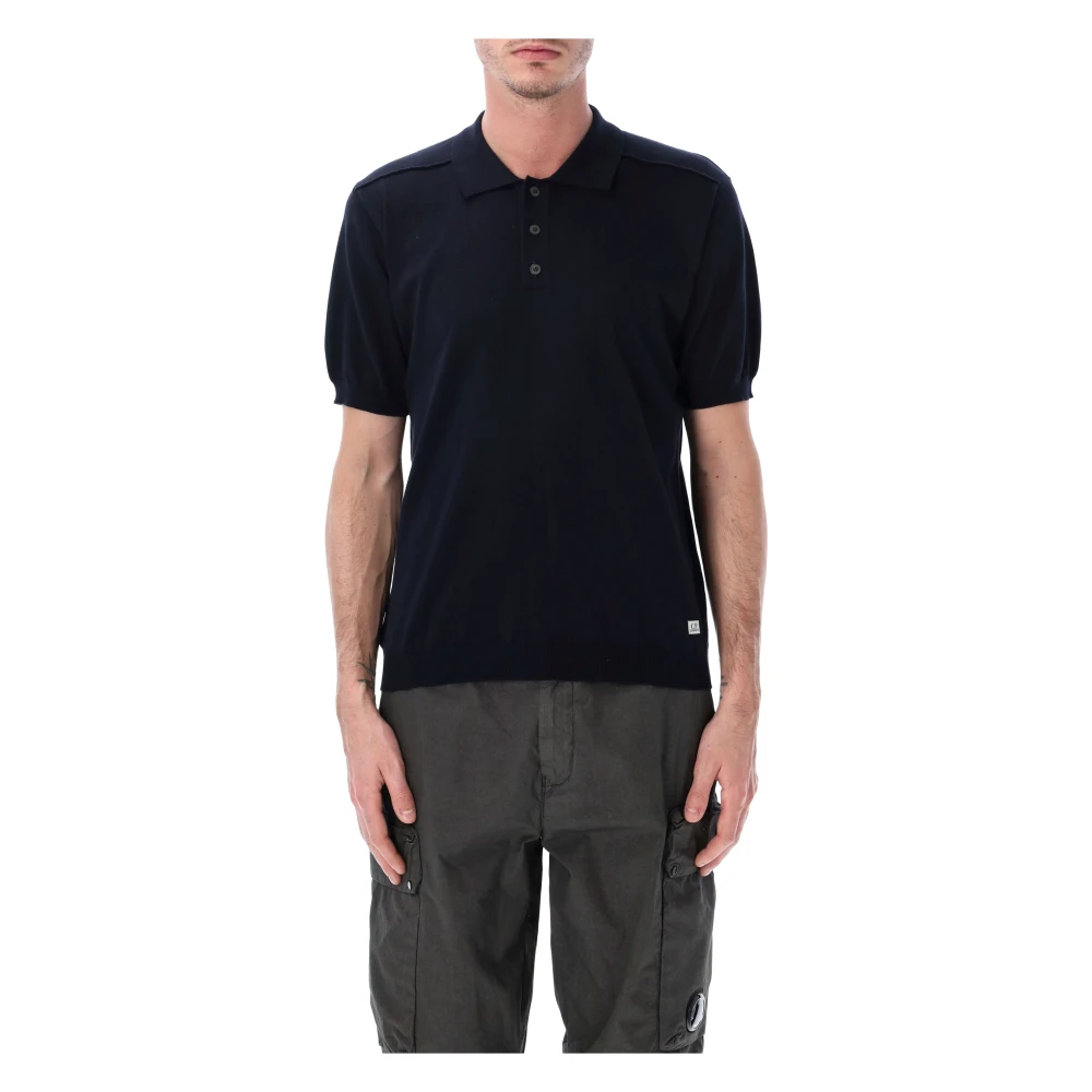 C.p. Company Men's Blue Polo Shirts, L, S/S Polo Jumper