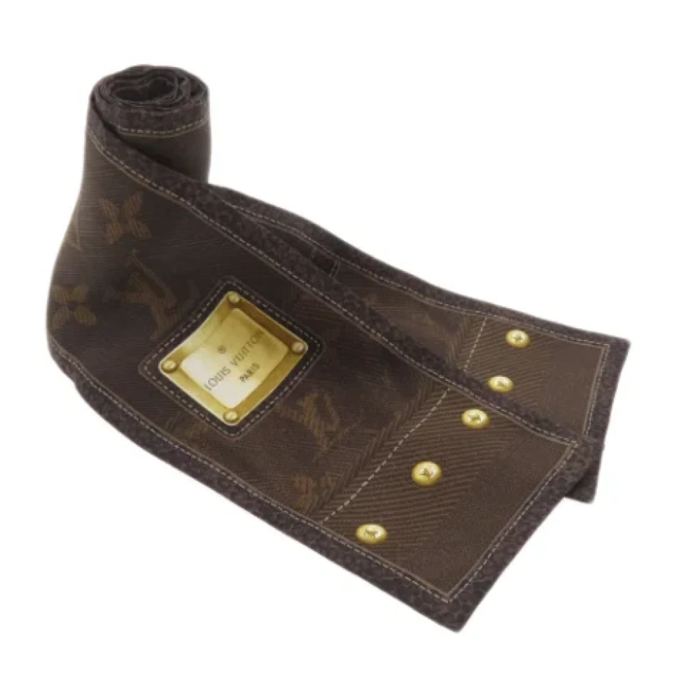 Louis Vuitton Vintage Pre-owned Silk scarves Brown Dames