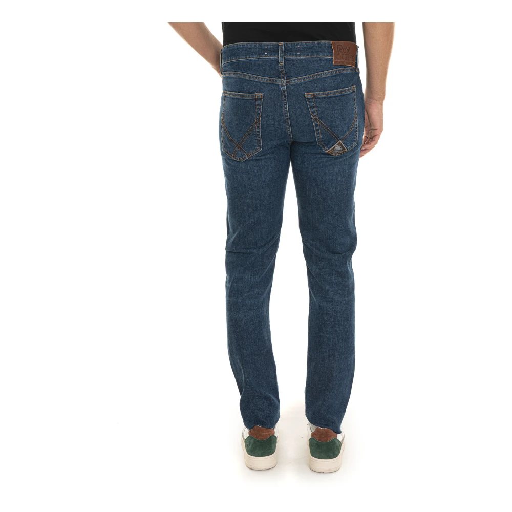 Roy Roger's 5-Pocket Denim Jeans met Contraststiksels Blue Heren