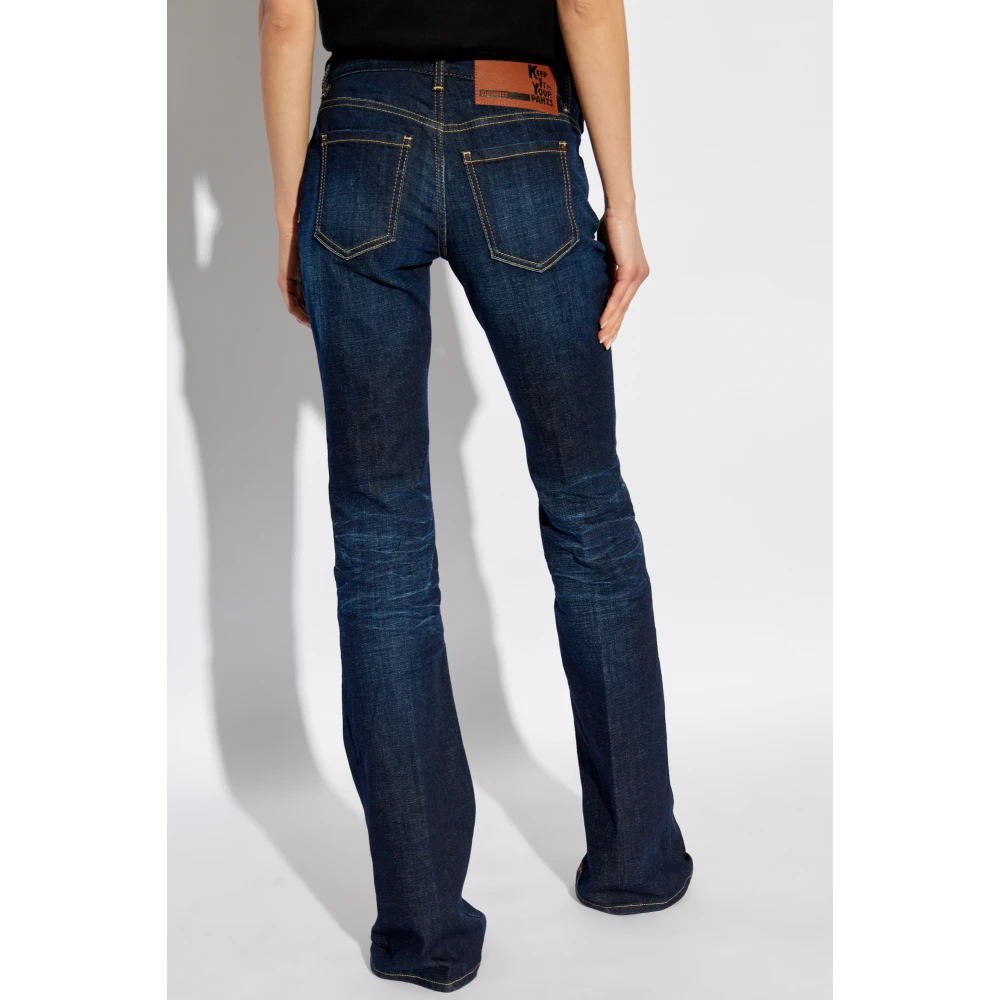 Dsquared2 Jeans Medium Waist Flare Blue Dames