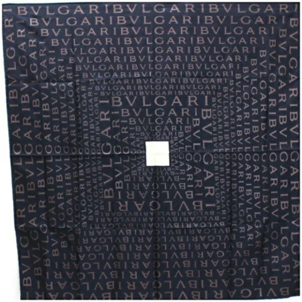 Bvlgari Vintage Pre-owned Silk scarves Black Dames