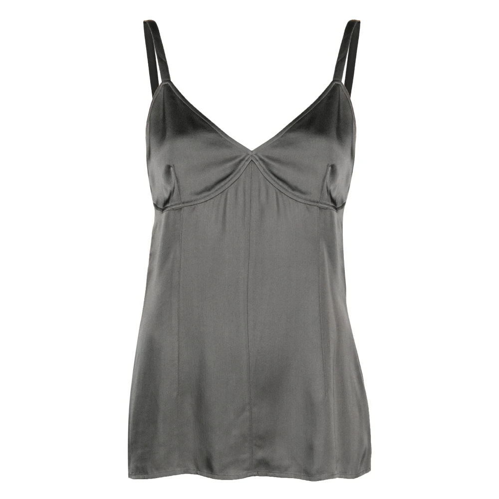 TotêMe Zijden Camisole Top Gray Dames