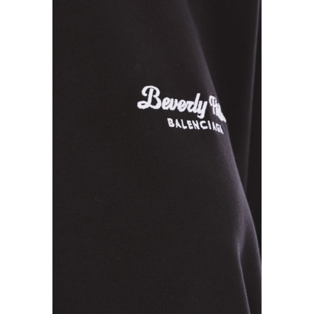 Balenciaga Vintage Zwarte Hoodie met Beverly Hills Logo Black Dames