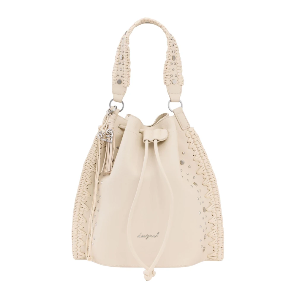 Desigual Donna Beige Borse, Taglia Unica, New,