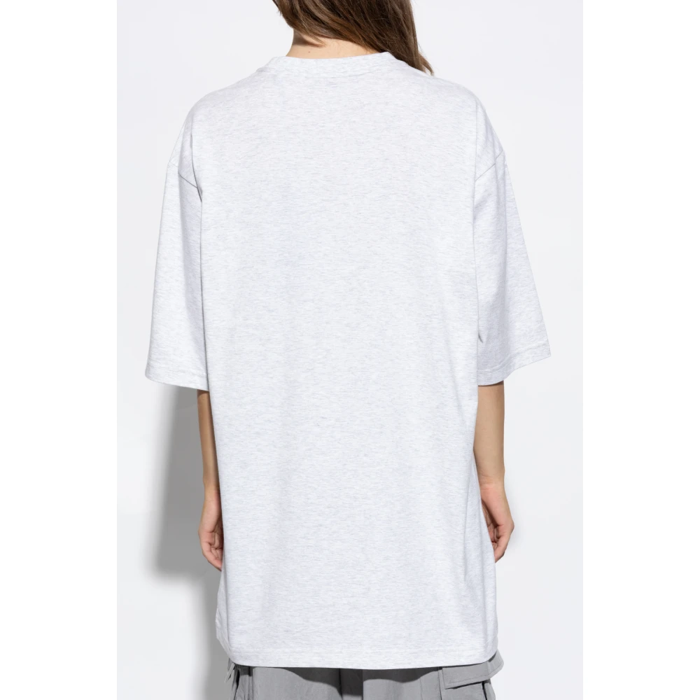 Y-3 T-shirt met logo Gray Unisex