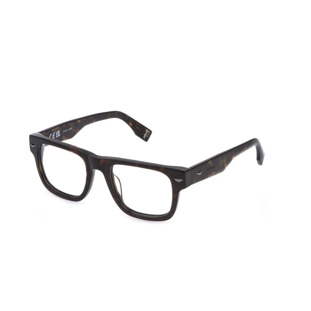 Police Men's Brown Glasses, 52 Mm, Vplq72 Eyeglasses
