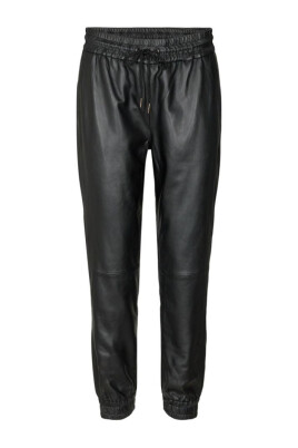 leather-joggers-with-ribbed-waist-and-drawstring