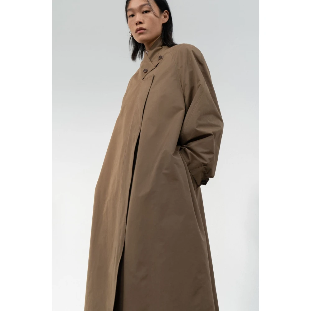 LOW Classic Moderne Ballon Trenchcoat Brown Dames