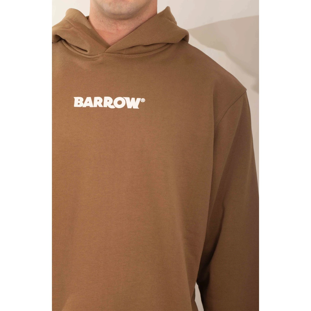 Barrow Hoodie met achterlogo klassieke stijl Brown Heren