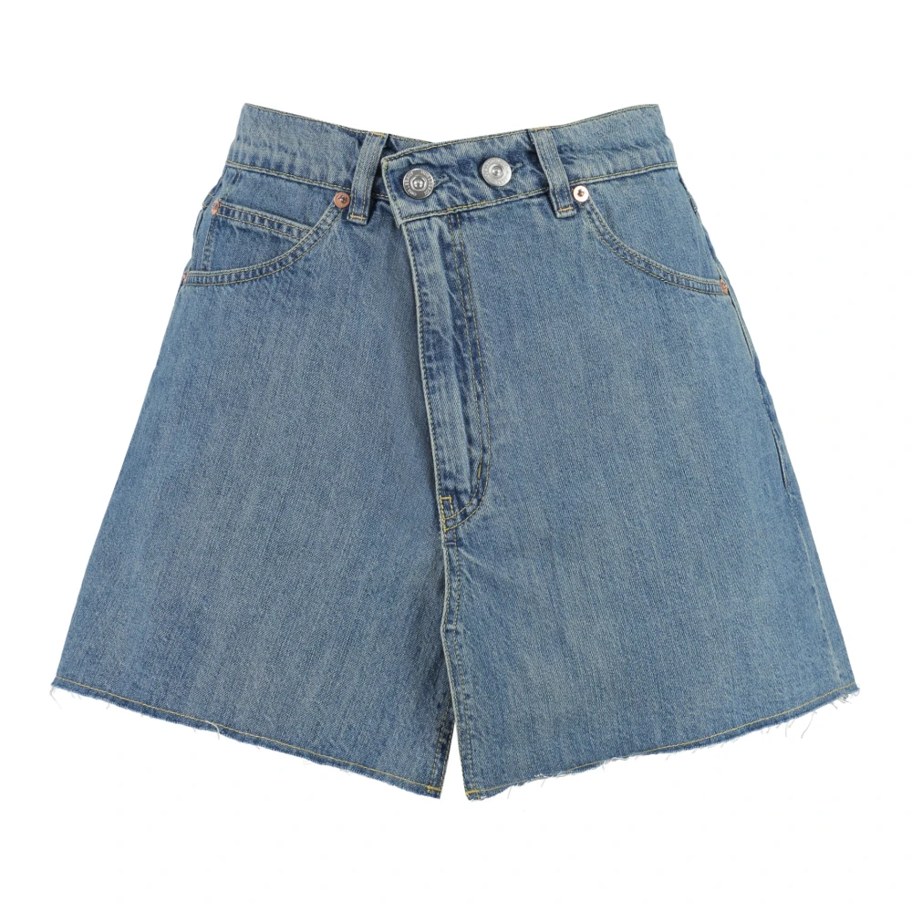 Our Legacy Denim Mini Rok met Contraststiksels Blue Dames