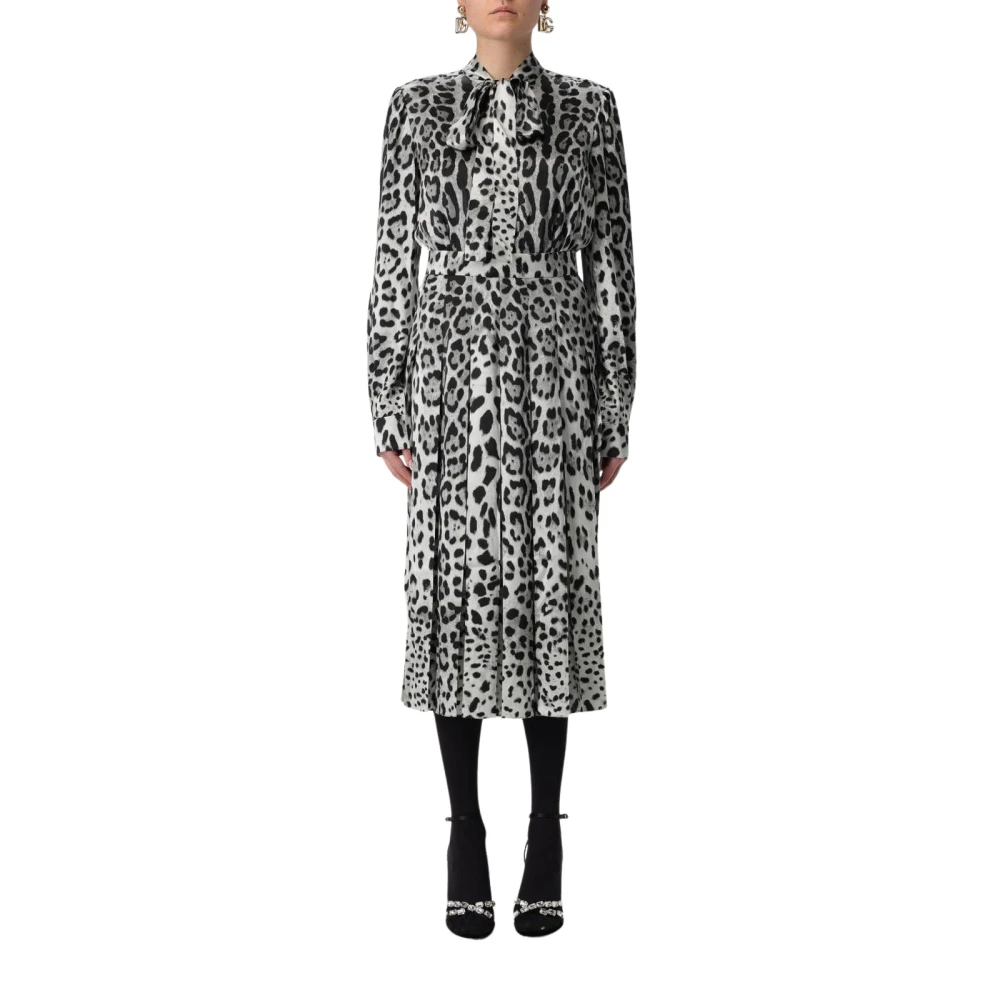 Dolce & Gabbana Women's Leopard Print Midi Dress