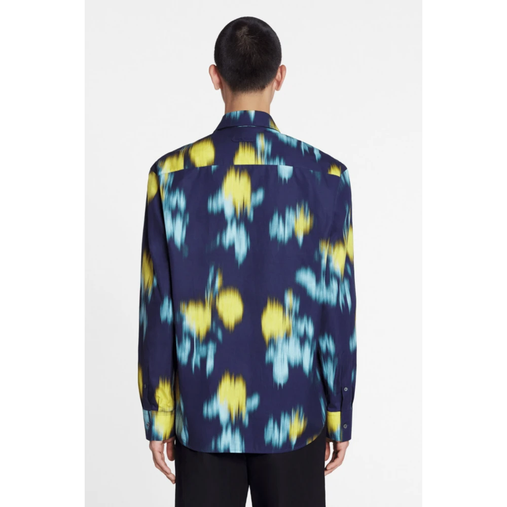 Lanvin Bloemen Vervaagd Print Shirt Multicolor Heren