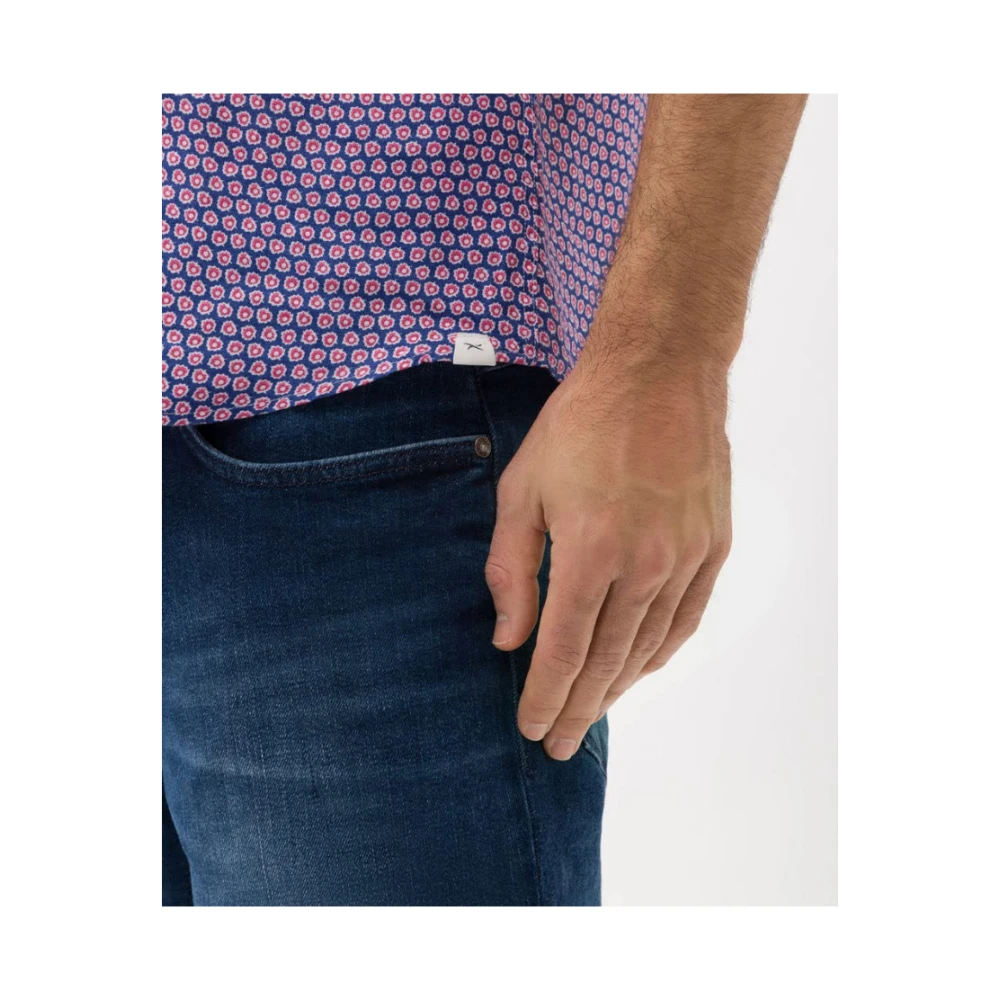 BRAX Casual lang overhemd Blue Heren