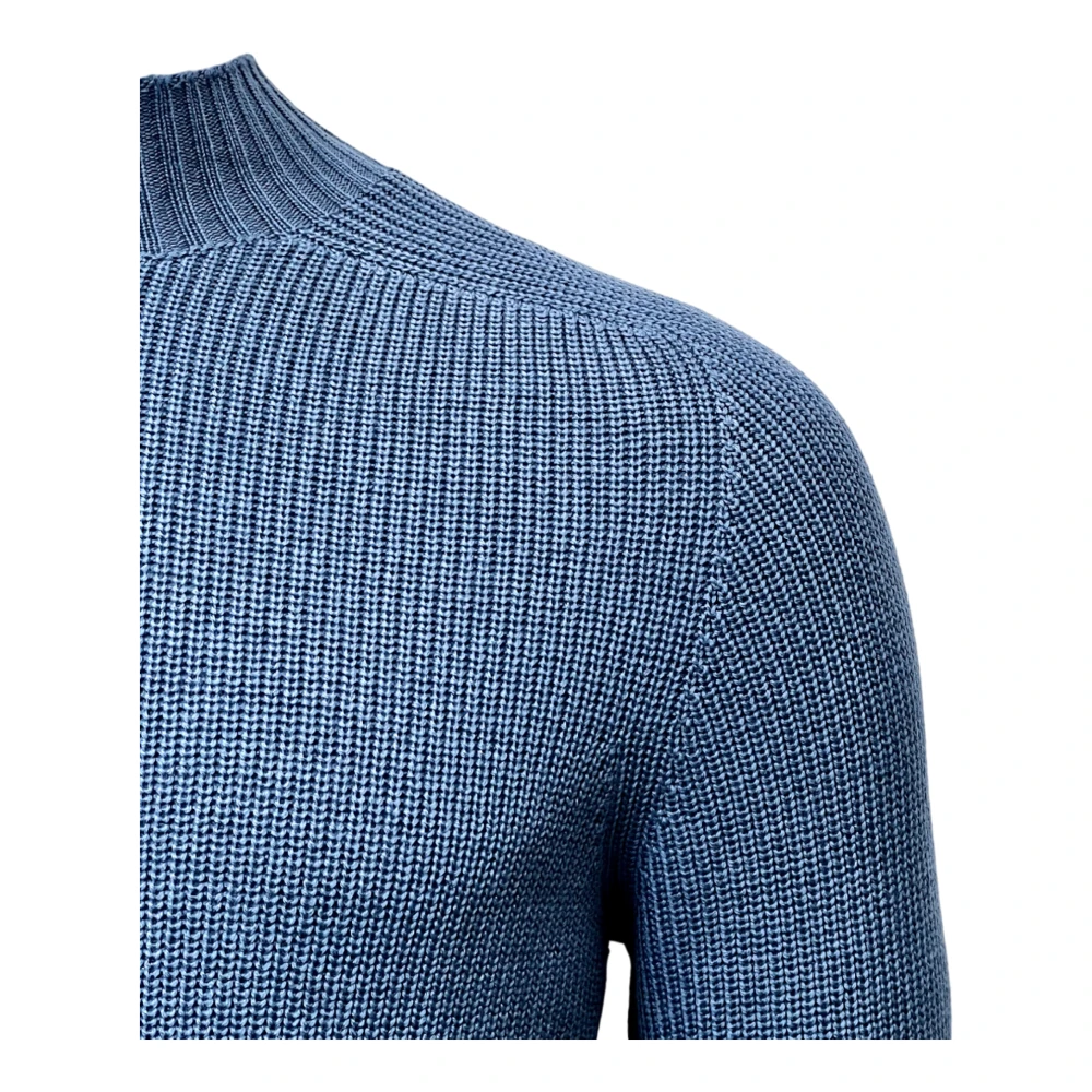 Gran Sasso Rainwool Turtleneck Trui Blue Heren