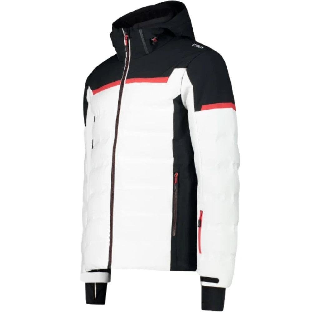 CMP Witte Winterjas Waterdicht Elastische Stof White Heren