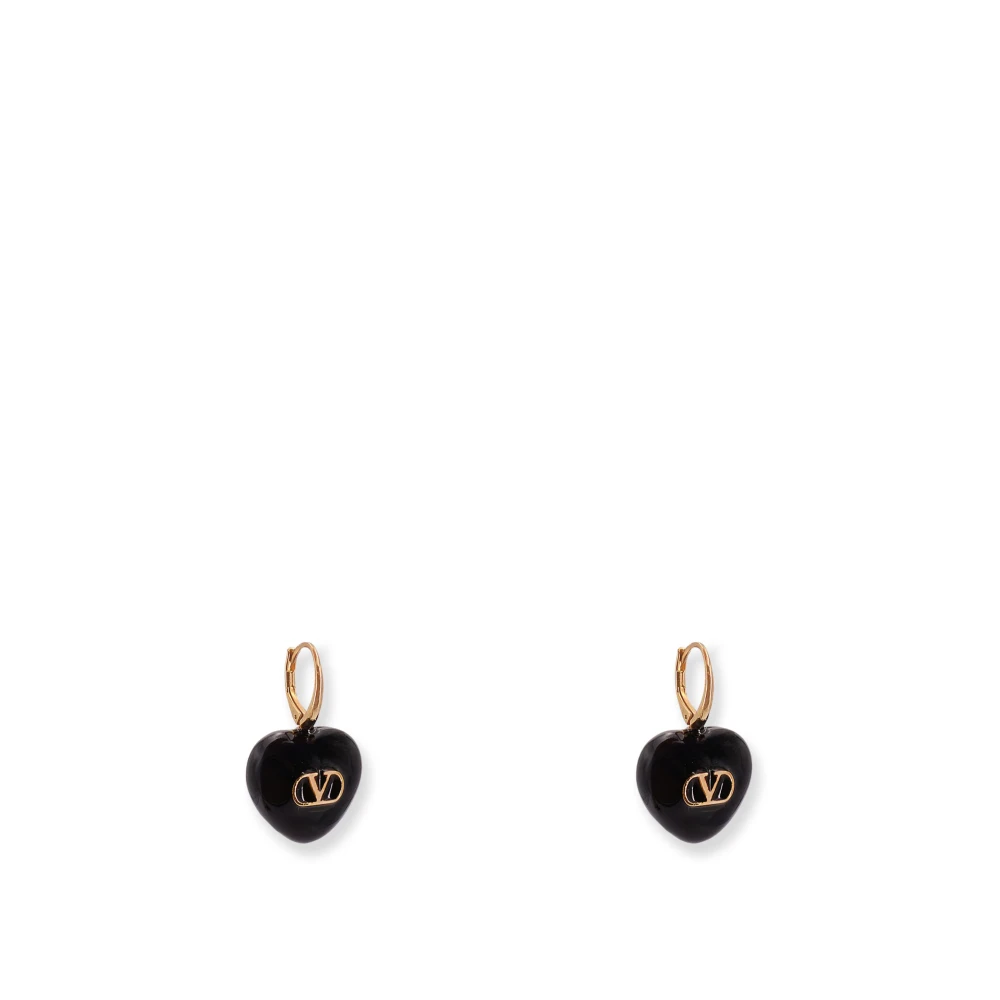 Valentino Garavani , Earrings, Female, Black, One Size, Coeur Royal Earrings