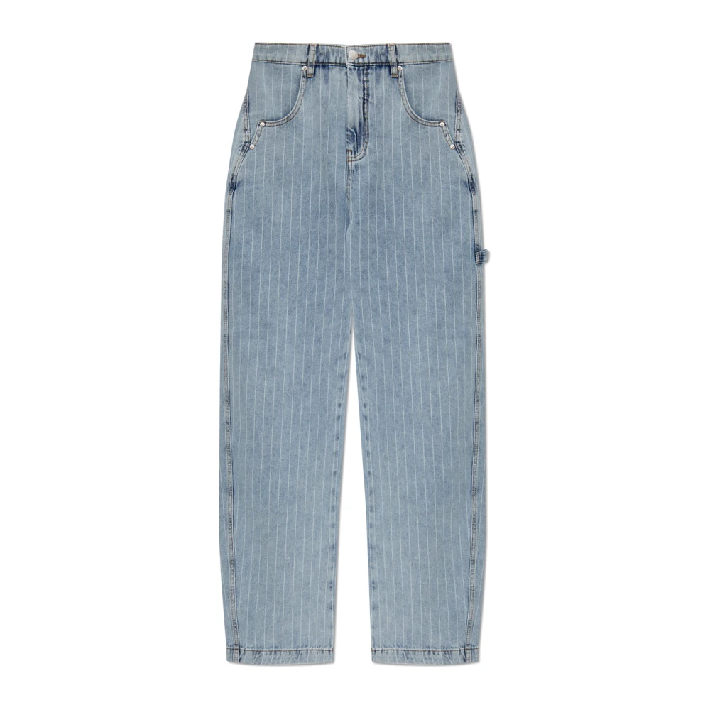 Munthe Jeans med randigt mönster Blue, Dam