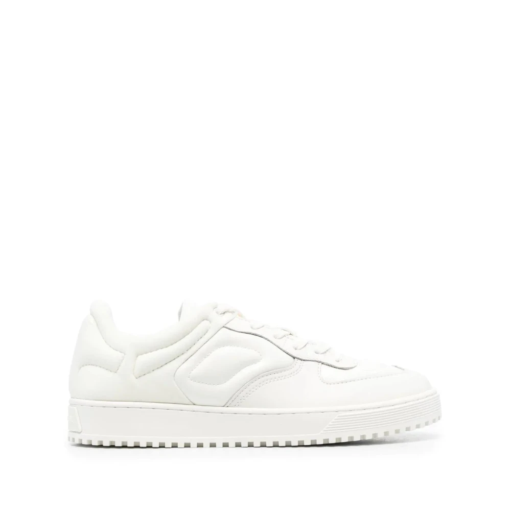 Emporio Armani Men's White Sneakers, 10 Uk, Quilted Lace-Up Trainers