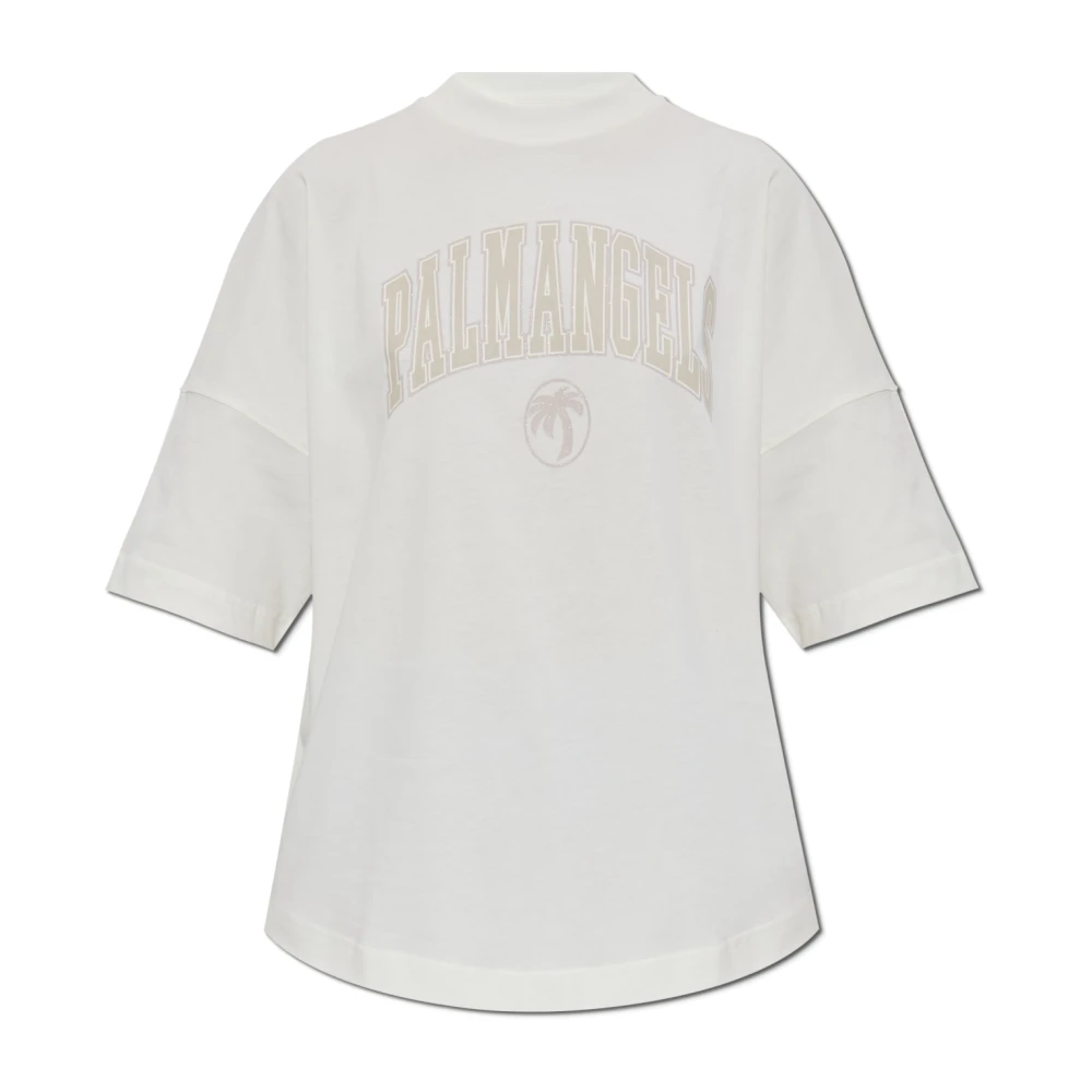 Palm Angels Ruimvallend T-shirt White Dames