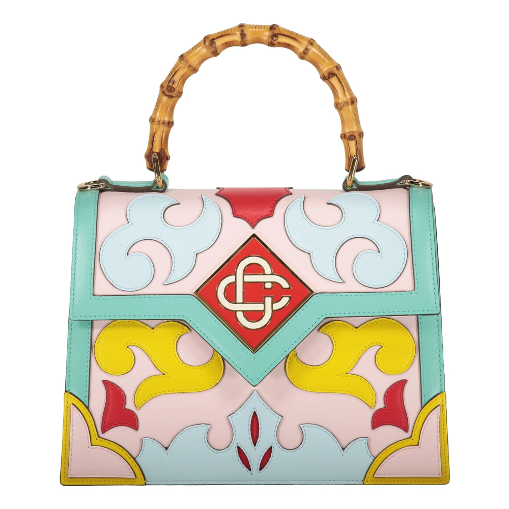 Casablanca Bamboe Handvat Leren Handtas Multicolor Dames
