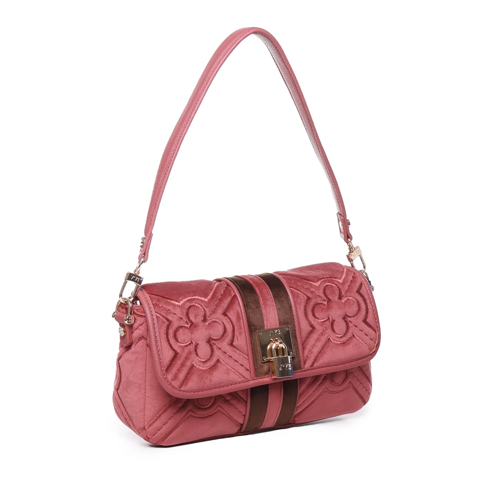 V73 Roze Schoudertas met Flap Sluiting Pink Dames