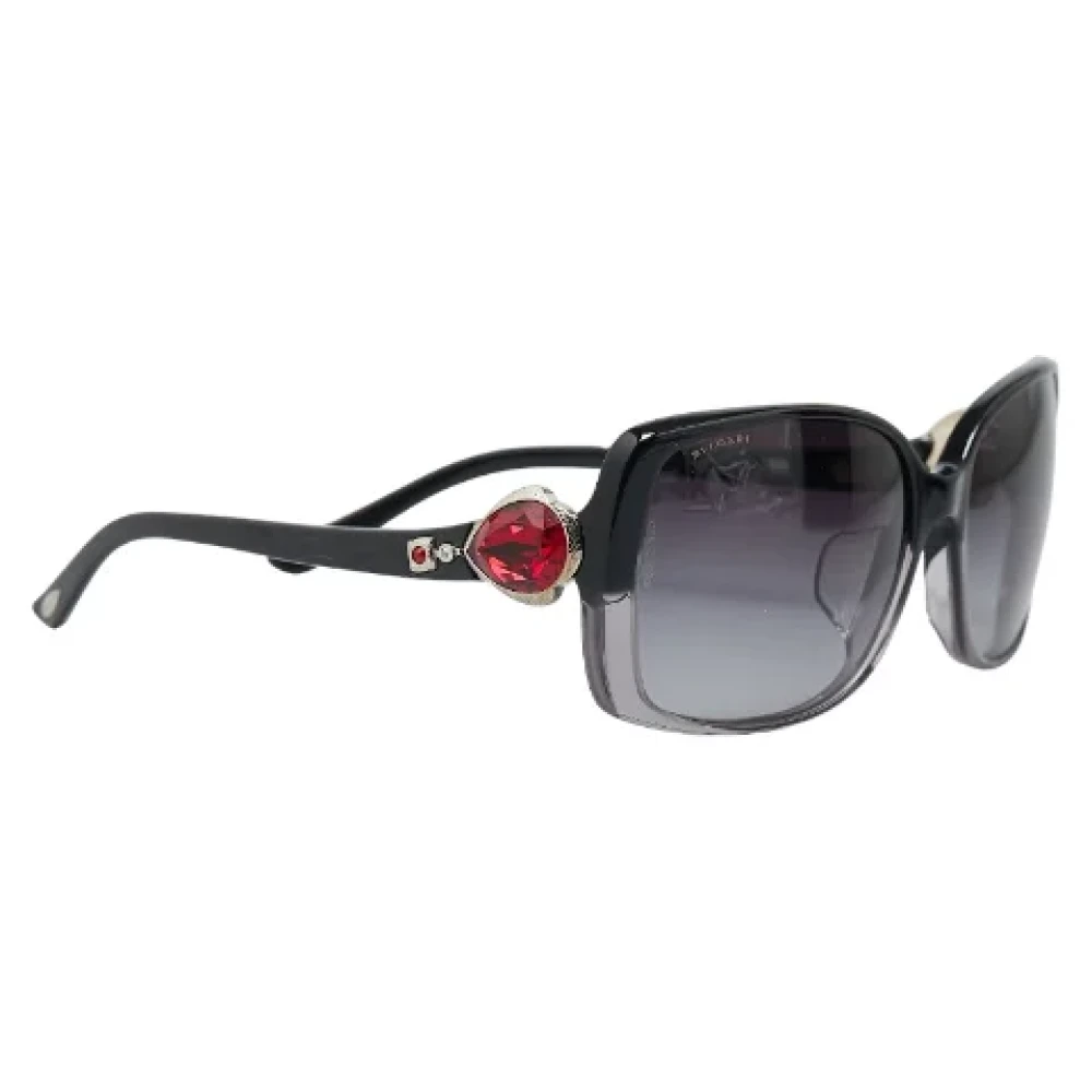 Bvlgari Vintage Pre-owned Plastic sunglasses Black Dames