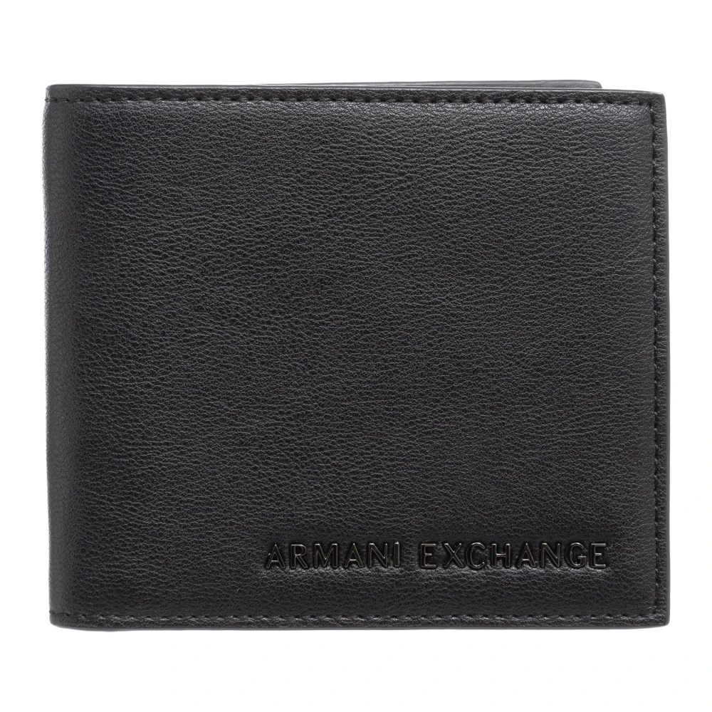 Armani Exchange Eenvoudige Logo Portemonnee Black Heren