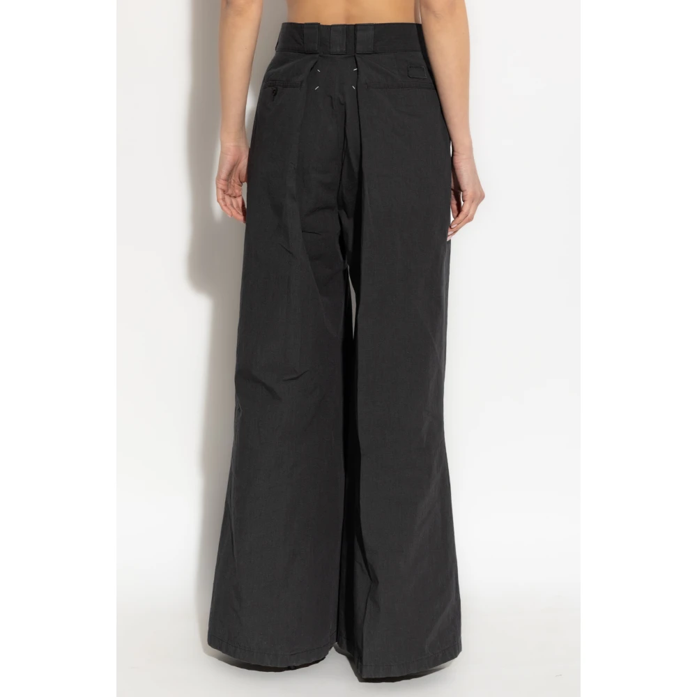 Maison Margiela Wijde broek Black Dames