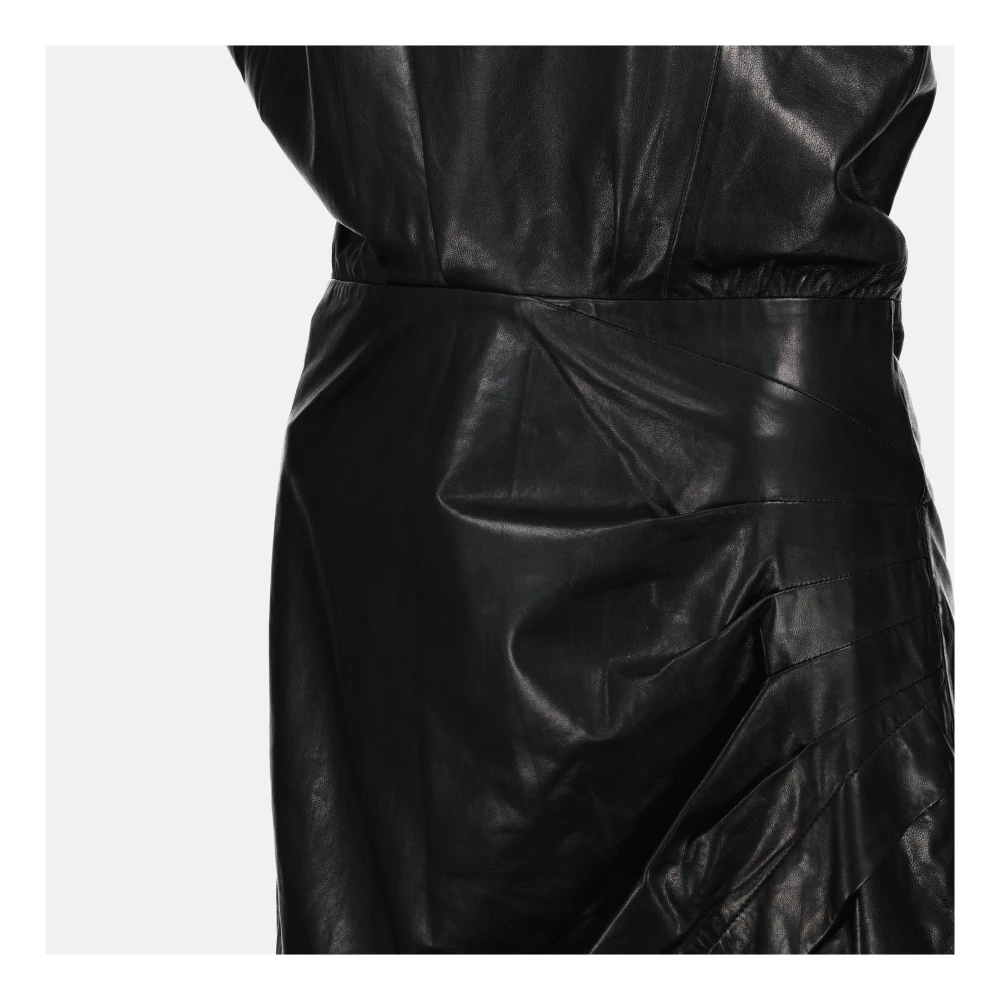 IRO Zwarte leren jurk Pernille Black Dames