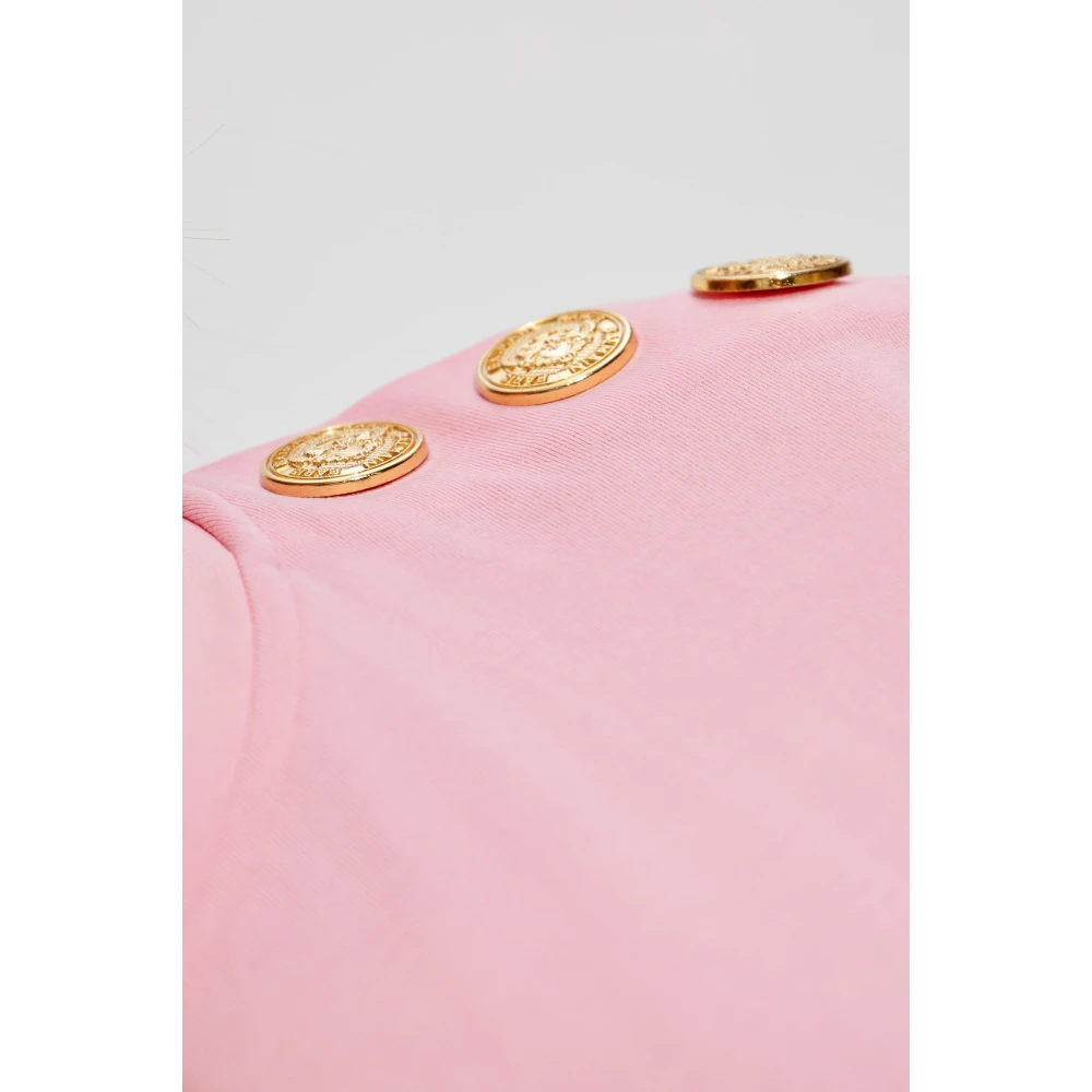 Balmain Top met decoratieve knopen Pink Dames