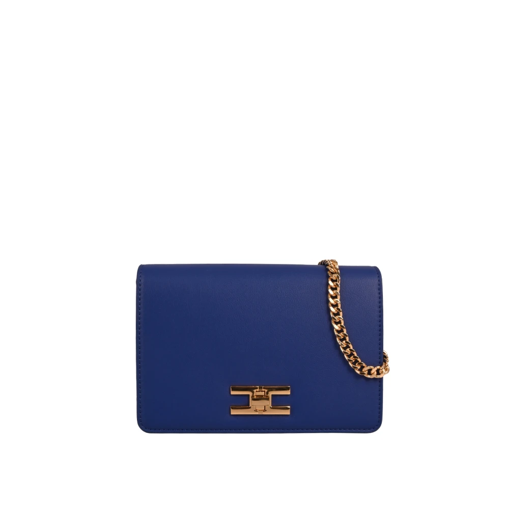 Elisabetta Franchi Synthetische leren schoudertas Blue Dames