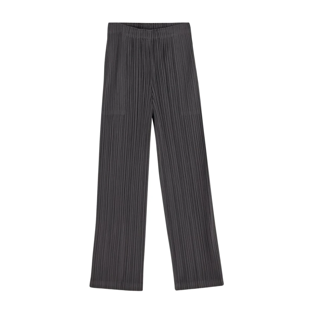 Issey Miyake Geplooide Polyesterbroek Gray Dames