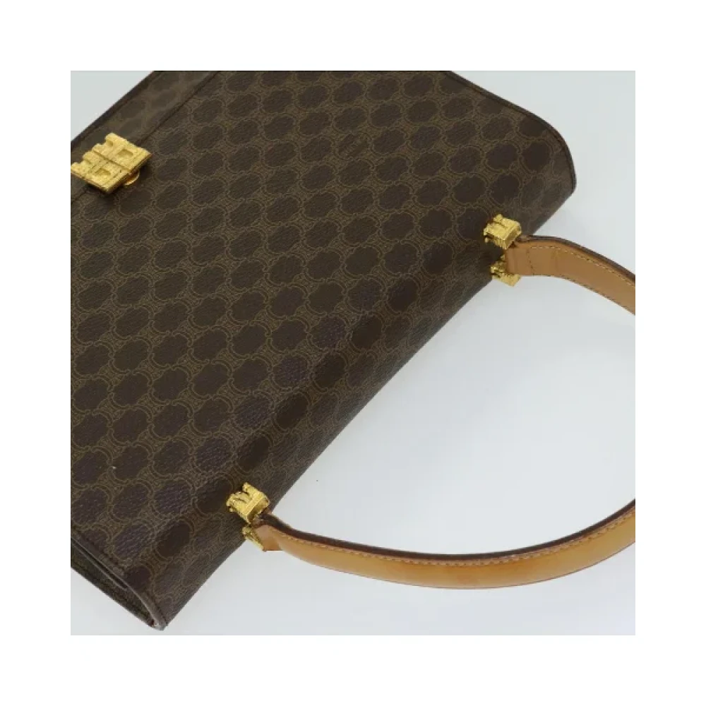 Celine Vintage Pre-owned Fabric handbags Brown Dames