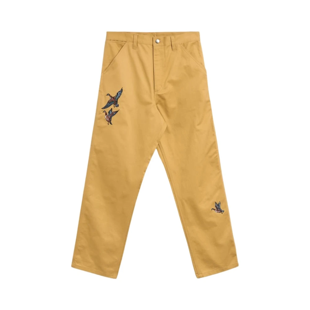 Carhartt Wip Stiliga Byxor för Vardagsbruk Yellow, Herr