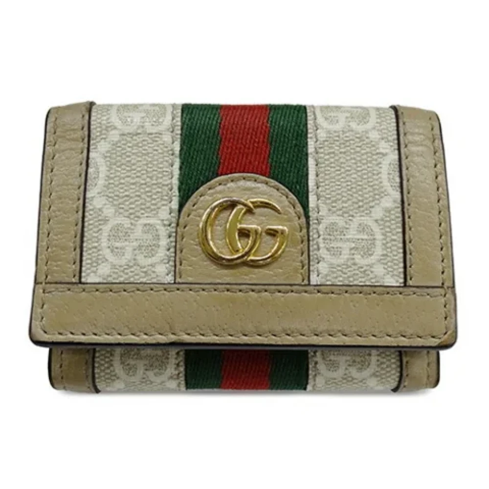 Gucci Vintage Pre-owned Fabric wallets Beige Dames