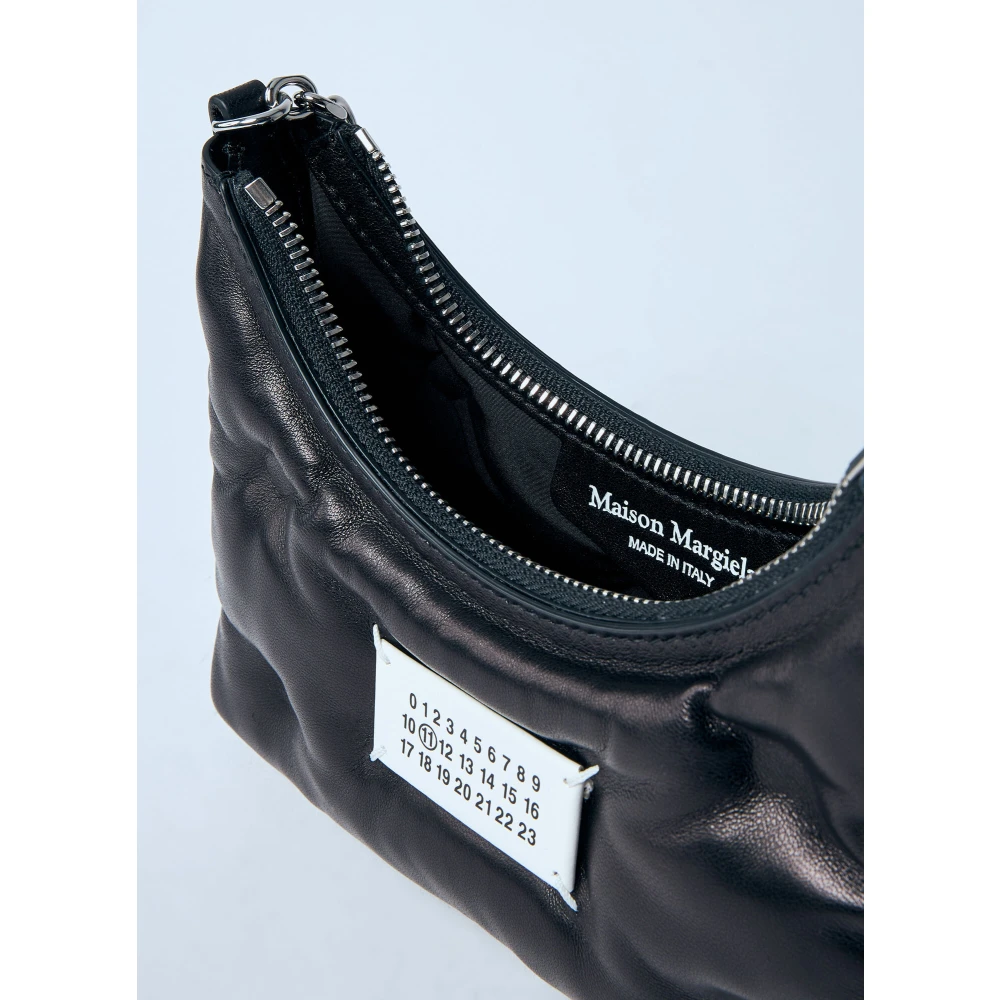 Maison Margiela Gewatteerde leren schoudertas Black Dames