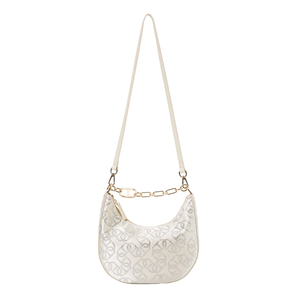 Twinset Schoudertas met Ketting in Diverse Materialen Beige Dames