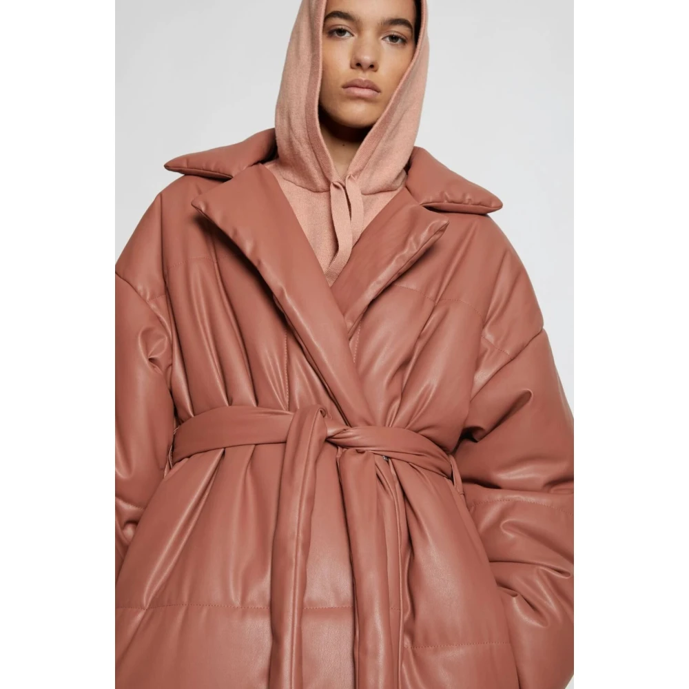 Proenza Schouler Vegan Leren Pufferjas Pink Dames