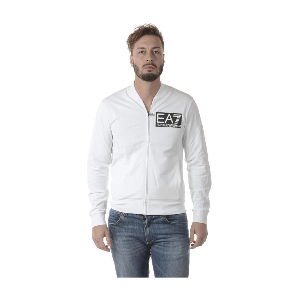 Emporio Armani Ea7 Herren Weiß Sweatshirts & Hoodies, Mgröße: