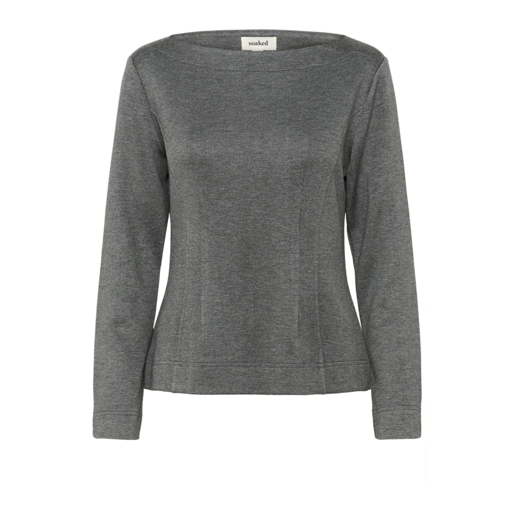 Soaked In Luxury Women's Gray Grey Melange Blouse Model Marigold - Blouses - L - Blouses & Shirts